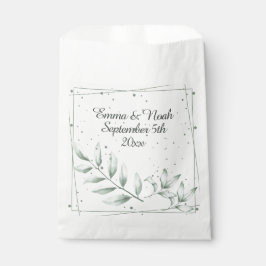 Romantische Elegant Green Dusty Green Blätter Geschenktütchen