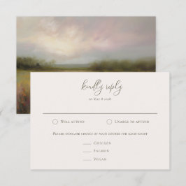Romantische Elegant Impressionistische Landschaft  RSVP Karte