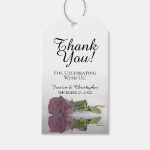 Romantische Elegant Mauve Pink Rose Wedding Vielen Geschenkanhänger