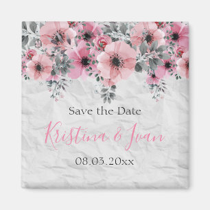 Romantische Elegante Antike Hochzeit der Flora Magnet