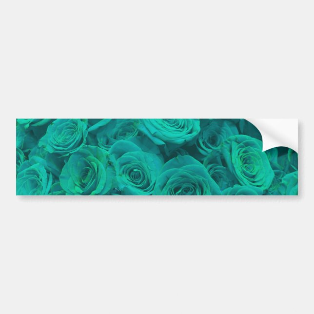 Romantische elegante aquamarine - grüne Rose Autoaufkleber (Vorne)