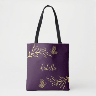 Romantische elegante Blume lila Tasche