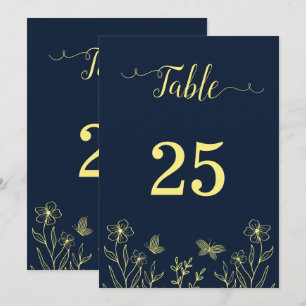 Romantische elegante Goldmedaille Blume Marine Tis Einladung