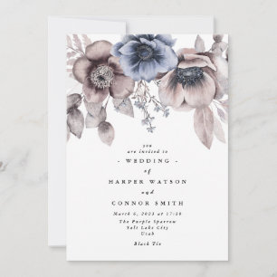 Romantische Elegante Hochzeit der Wasserfarben Einladung