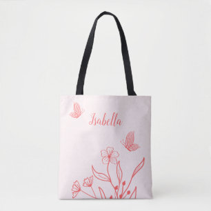 Romantische elegante Korallenrosa Tasche