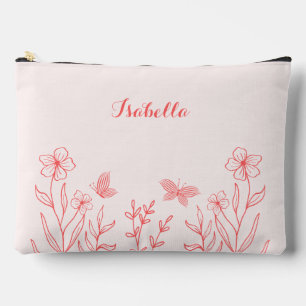 Romantische elegante Korallenrosa Zubehörtasche