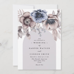 Romantische Elegante Light Airy Winter Floral Wedd Einladung