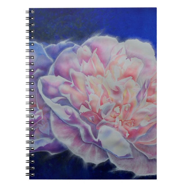 Romantische elegante rosa blaue Pastellfarben Notizblock (Vorderseite)