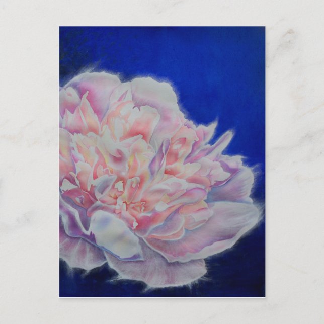 Romantische elegante rosa blaue Pastellfarben Postkarte (Vorderseite)