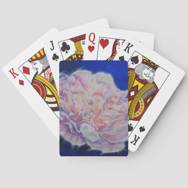 Romantische elegante rosa blaue Pastellfarben Spielkarten (Rückseite)