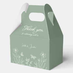 Romantische elegante Salbei Blütenhochzeit Geschenkschachtel