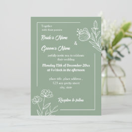 Romantische, elegante Salbeiblüte Einladung