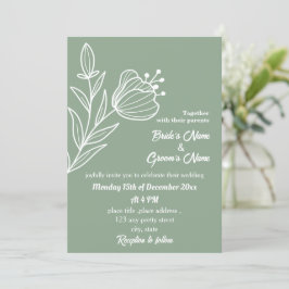 Romantische, elegante Salbeiblüte Einladung
