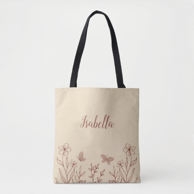 Romantische, elegante Terracotta Tasche (Vorderseite)