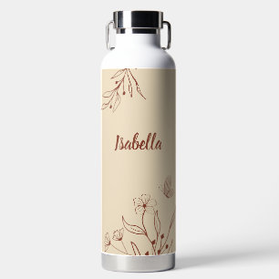Romantische elegante Terrakotta-Blüten  Trinkflasche
