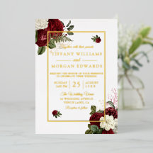 Romantische Eleganz: Hochzeit von Burgund und Weiß
