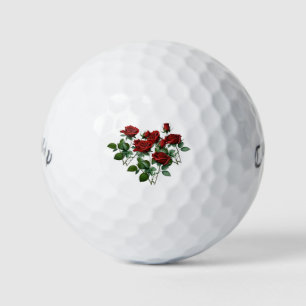 Romantische Eleganz rosa blühender Rosen Golfball