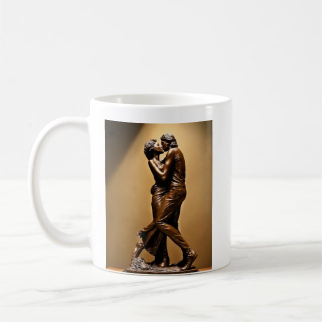 Romantische Embrace-Tasse: Einzigartiges Küssen Kaffeetasse (Links)