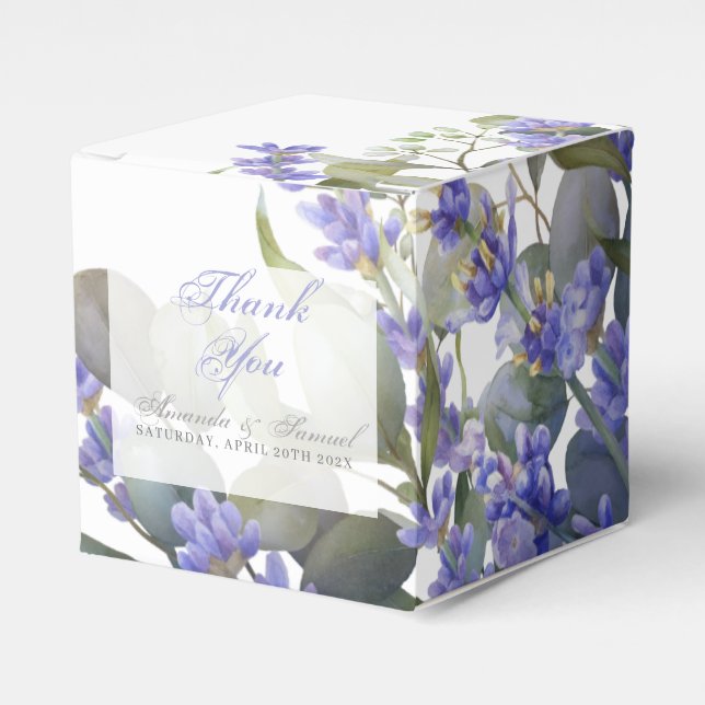 Romantische Eukalyptus- und Lavendel-Gastgeschenk  Geschenkschachtel (Vorderseite)