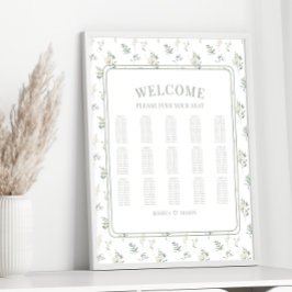 Romantische Eukalyptusgarten Hochzeitskarte Poster