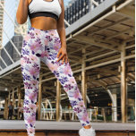 Romantische Farbe Rosa Roses Floral Boho Leggings<br><div class="desc">Romantische Aquarellfarben Roses Floral Boho Leggings</div>
