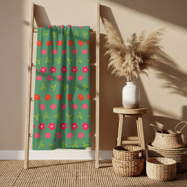 Romantische farbenfrohe Chic Blumenmuster Badetuch Badhandtuch Set