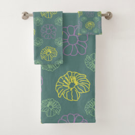 Romantische farbenfrohe Muster Trendy Bath Towe Badhandtuch Set