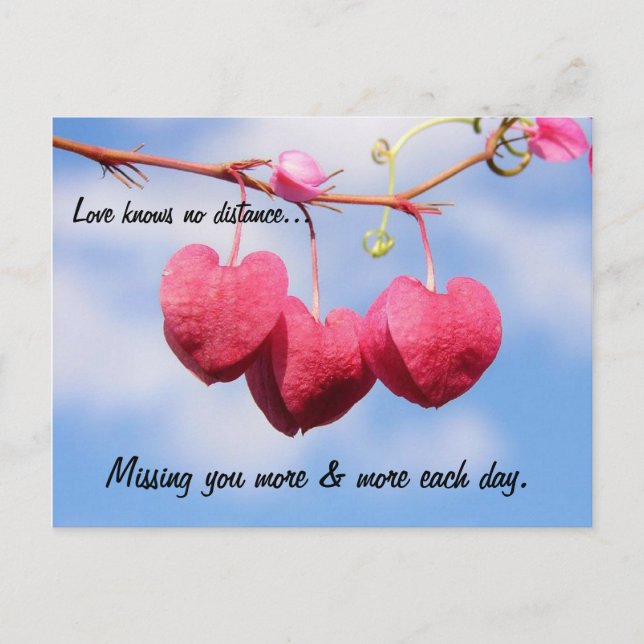 Romantische Fernbeziehung PostCard Postkarte (Vorderseite)