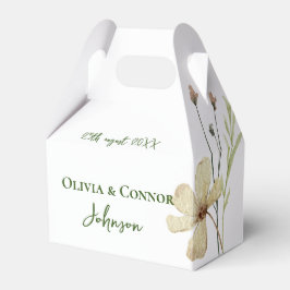 Romantische Field-Blume Hochzeitkalligrafie Geschenkschachtel