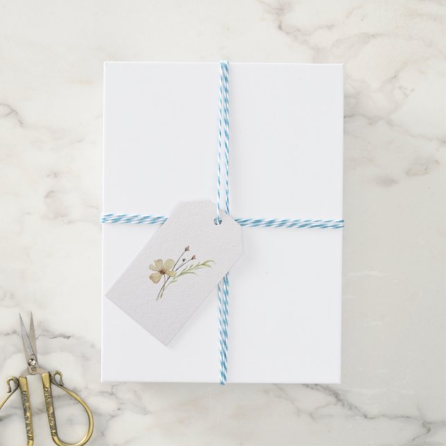 Romantische Field-Blume-Hochzeitstag Geschenkanhänger (Mit Garn)