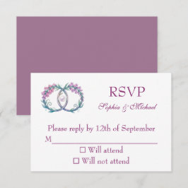 Romantische Fingerhüte Digitalis Hochzeit RSVP Karte