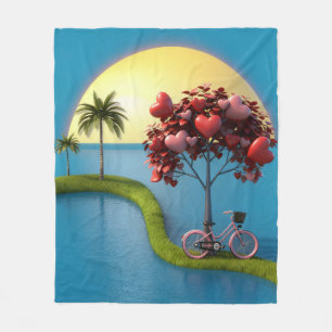 Romantische Fleece-Decke Fleecedecke