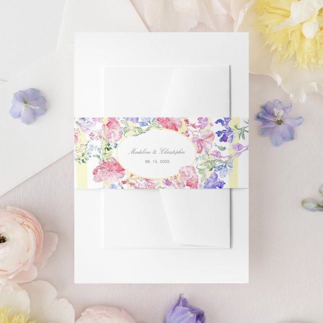 Romantische Flora Regency Ära Wedding Einladungsbanderole (Von Creator hochgeladen)