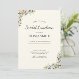 Romantische florale Einladung zur Hochzeitslunchpa