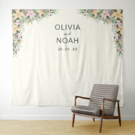Romantische florale Hochzeit Wandteppich