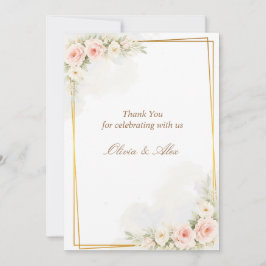 Romantische Florale Hochzeitsdetails Karte Staubig