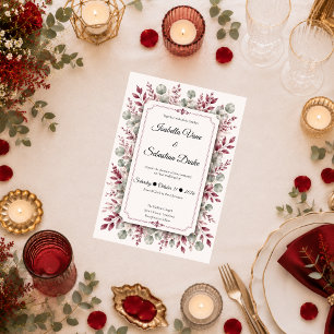 Romantische Florale Hochzeitssuite Hochzeit Einladung