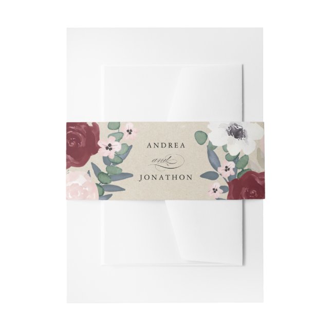 Romantische Florals Einladung Bly Band (Vorderseite Beispiel)