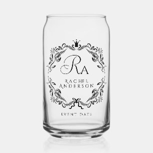 Romantische Foliage Monogram Dosenglas