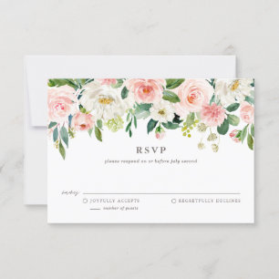 Romantische Frühjahrsblüten RSVP Karte