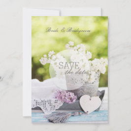 Romantische FrühlingsBlume Floral Lilac Save the D Save The Date