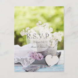 Romantische FrühlingsBlume Floral Lilac UAWG Einladungspostkarte