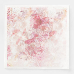 Romantische Frühlingsrosa Blume Hochzeit Serviette