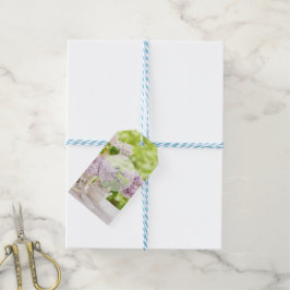 Romantische Frühlingssonne Blume Floral White Lila Geschenkanhänger
