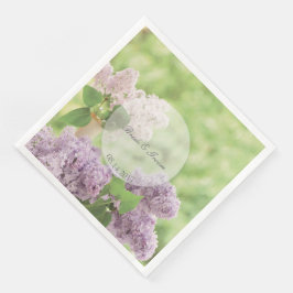 Romantische Frühlingssonne Blume Floral White Lila Serviette