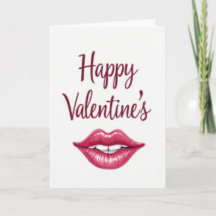 Romantische Fuchsia-Lippen-Karte Karte