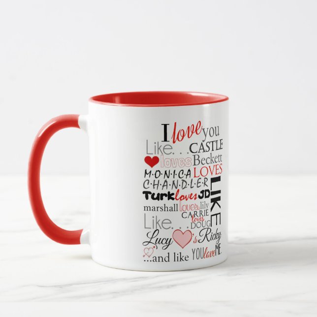 Romantische Funny TV Paare Mug Tasse (Links)