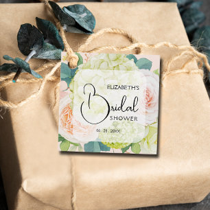 Romantische Gartenblumen Brautparty Geschenkanhäng Geschenkanhänger