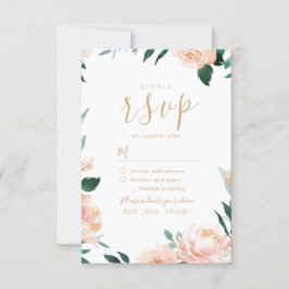 Romantische Gartenwasserfarbenhochzeit RSVP Karte