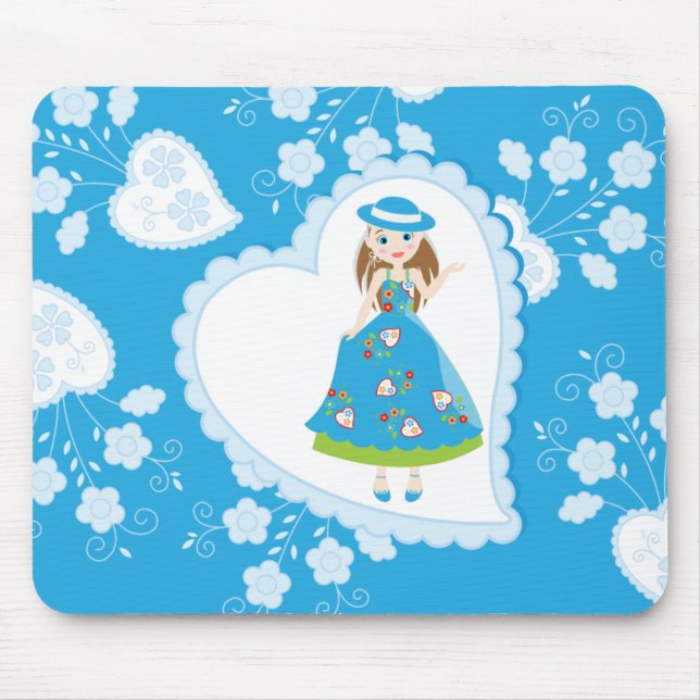 Romantische Geburtstagsparty Mousepad (Vorne)